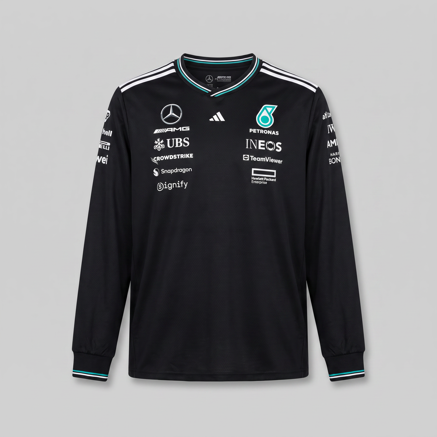 Mercedes-AMG Team Tshirt Noir Manches Longues