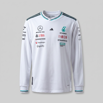 Mercedes-AMG Team Tshirt Blanche Manches Longues